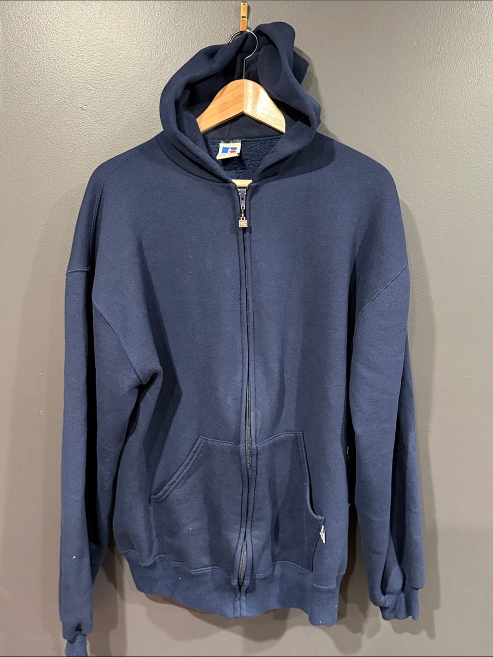 Russell Athletic Navy Full-Zip Hoodie Jacket